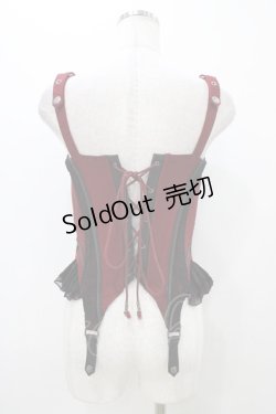 画像2: Ozz oneste / 薔薇刺繍コルセットビスチェ  赤 H-25-11-13-013-OO-TO-KB-ZH