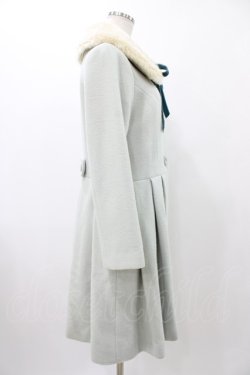 画像3: Leur Getter / フラワーレースファー衿付コート M ミント H-25-11-13-014-LU-CO-KB-ZH