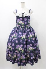 Emily Temple cute / Pansy ribbonキャミワンピース M ネイビー H-25-11-13-016-ET-OP-KB-ZH