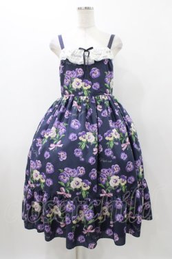 画像1: Emily Temple cute / Pansy ribbonキャミワンピース M ネイビー H-25-11-13-016-ET-OP-KB-ZH