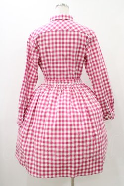 画像2: MILK / ギンガムロングワンピース  ピンク H-25-11-13-018-ML-OP-KB-ZH