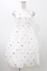 MILK / ハートキャンディBabydoll  ホワイト×キャンディハート H-25-11-13-022-ML-OP-KB-ZH