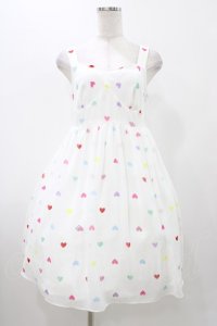 MILK / ハートキャンディBabydoll  ホワイト×キャンディハート H-25-11-13-022-ML-OP-KB-ZH