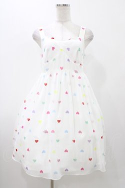 画像1: MILK / ハートキャンディBabydoll  ホワイト×キャンディハート H-25-11-13-022-ML-OP-KB-ZH