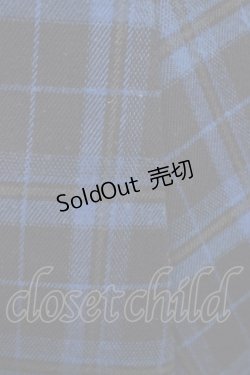 画像3: LISTEN FLAVOR / ハーネスプリーツスカート  ブルーチェック H-25-11-13-031-PU-SK-KB-ZH