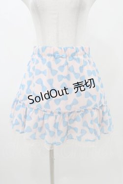 画像1: Emily Temple cute / ジョーゼットリボンスカート  ピンク×サックスリボン H-25-11-13-033-ET-SK-KB-ZH