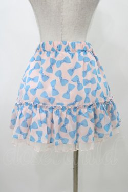 画像2: Emily Temple cute / ジョーゼットリボンスカート  ピンク×サックスリボン H-25-11-13-033-ET-SK-KB-ZH