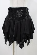 Ozz oneste / 刺繍イレギュラーハイウエストスカート  ブラック H-25-11-13-034-OO-SK-KB-ZH