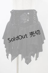 Ozz oneste / 刺繍イレギュラーハイウエストスカート  ブラック H-25-11-13-034-OO-SK-KB-ZH