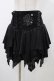 画像1: Ozz oneste / 刺繍イレギュラーハイウエストスカート  ブラック H-25-11-13-034-OO-SK-KB-ZH (1)