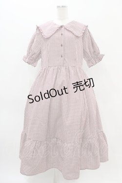 画像1: m petit by misako / AM*ギンガムCHKワンピース 3L レッド H-25-11-14-036-LO-OP-NS-ZH