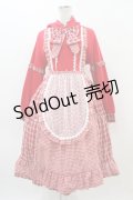 Four Daughters（海外ロリータブランド） / エプロン付きパーカーワンピース Free レッド H-25-11-14-037-0-OP-NS-ZH