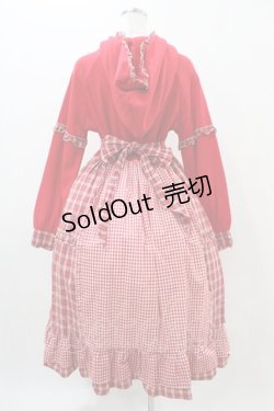 画像2: Four Daughters（海外ロリータブランド） / エプロン付きパーカーワンピース Free レッド H-25-11-14-037-0-OP-NS-ZH