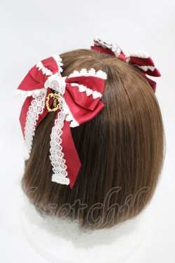 画像2: BABY,THE STARS SHINE BRIGHT / Sweet Heartくみゃちゃんリボンクリップ  エンジ H-25-11-14-005-BA-AC-NS-ZH