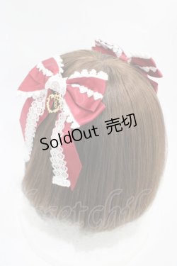 画像2: BABY,THE STARS SHINE BRIGHT / Sweet Heartくみゃちゃんリボンクリップ  エンジ H-25-11-14-005-BA-AC-NS-ZH