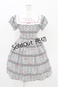 Ank Rouge / Lacycherryberryヨーク切替ワンピース M ブラック H-25-11-14-040-CA-OP-NS-ZH