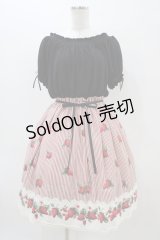 Ank Rouge / いちごストライプカットワンピース M ブラック H-25-11-14-041-CA-OP-NS-ZH