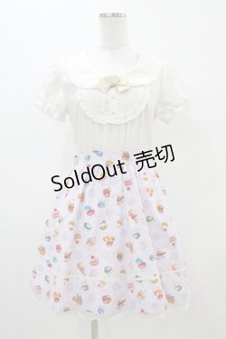 画像1: Amavel / スウィーツ柄ワンピース Free オフ/ラベンダー H-25-11-14-045-CA-OP-NS-ZH