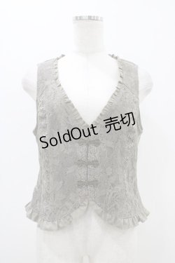 画像1: axes femme / ビットデザインレースベスト M カーキ H-25-11-14-048-AX-TO-NS-ZH