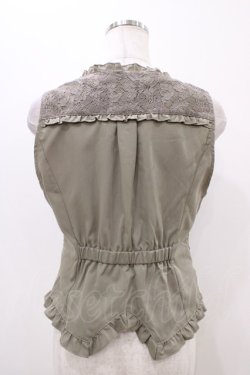 画像2: axes femme / ビットデザインレースベスト M カーキ H-25-11-14-048-AX-TO-NS-ZH