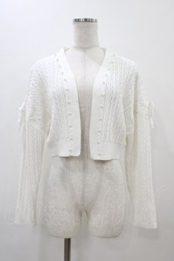 画像1: evelyn / UVリボンボレロ Free ホワイト H-25-11-14-051-LO-TO-NS-ZH