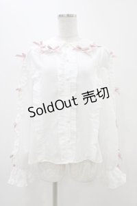 Chalmiere / フリルブラウス M オフ/ピンク H-25-11-14-052-0-BL-NS-ZH