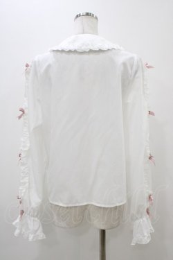 画像2: Chalmiere / フリルブラウス M オフ/ピンク H-25-11-14-052-0-BL-NS-ZH