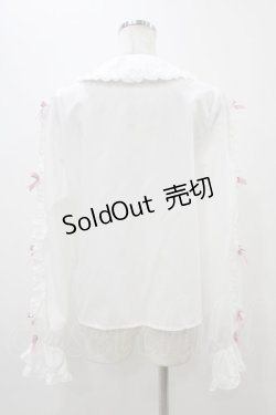 画像2: Chalmiere / フリルブラウス M オフ/ピンク H-25-11-14-052-0-BL-NS-ZH