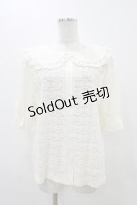 m petit by misako / TT* AOKレースブラウス LL 生成り H-25-11-14-053-LO-BL-NS-ZH