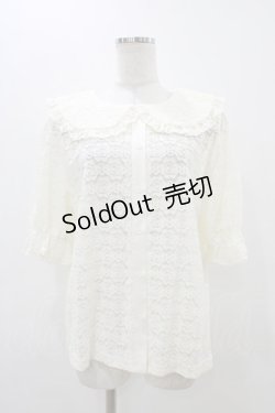 画像1: m petit by misako / TT* AOKレースブラウス LL 生成り H-25-11-14-053-LO-BL-NS-ZH