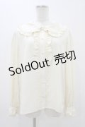 m petit by misako / AM マルエリフリルブラウス LL 生成り H-25-11-14-054-LO-BL-NS-ZH