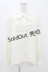 m petit by misako / AM マルエリフリルブラウス LL 生成り H-25-11-14-054-LO-BL-NS-ZH