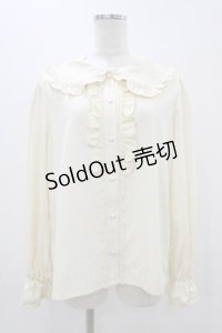 m petit by misako / AM マルエリフリルブラウス LL 生成り H-25-11-14-054-LO-BL-NS-ZH