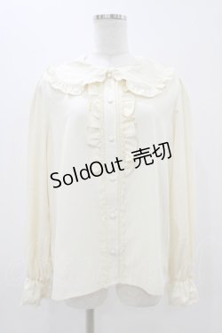 画像1: m petit by misako / AM マルエリフリルブラウス LL 生成り H-25-11-14-054-LO-BL-NS-ZH