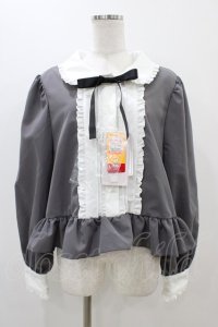 Cherirulu Chocola / MYリボンマルエリブラウス 3L グレー H-25-11-14-056-0-BL-NS-ZH