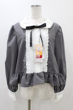 画像1: Cherirulu Chocola / MYリボンマルエリブラウス 3L グレー H-25-11-14-056-0-BL-NS-ZH