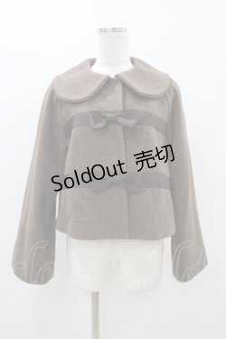 画像1: Maria pipi / ラムモッサリボンコート Free Brown H-25-11-14-057-EL-CO-NS-ZH