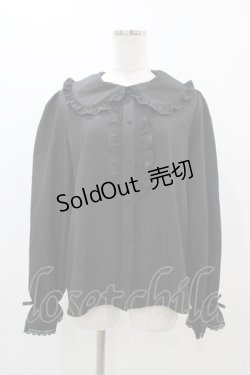 画像1: m petit by misako / AM マルエリフリルブラウス LL ブラック H-25-11-14-058-LO-BL-NS-ZH