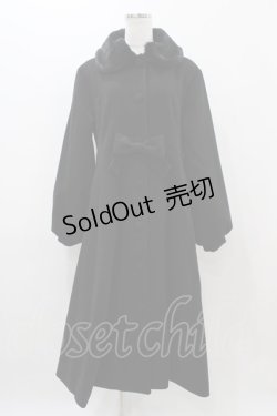 画像1: m petit by misako / AM*リボンコート LL ブラック H-25-11-14-061-LO-CO-NS-ZH