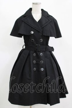 画像1: Sheglit / "Morstan"ケープベストワンピース  ブラック H-25-11-14-1001-EL-OP-KB-ZH