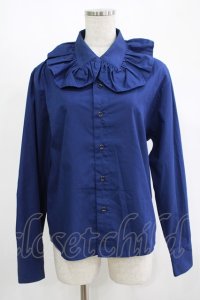 MILKBOY / フリルブラウス  ネイビー H-25-11-14-1027-MB-BL-KB-ZH