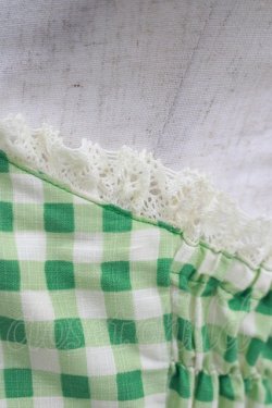 画像5: Emily Temple cute / ギンガム＆バラノースリーブワンピース  グリーン H-25-11-14-1003-ET-OP-KB-ZH