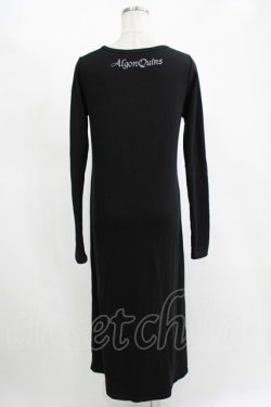 画像3: ALGONQUINS / プリントロングカットワンピース  黒×紫 H-25-11-14-1033-AL-OP-KB-ZH