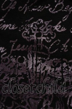 画像5: ALGONQUINS / プリントロングカットワンピース  黒×紫 H-25-11-14-1033-AL-OP-KB-ZH