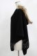 画像2: MILKBOY / ファー付ニットポンチョ  ブラック H-25-11-14-1036-MB-TO-KB-ZH (2)