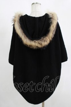 画像3: MILKBOY / ファー付ニットポンチョ  ブラック H-25-11-14-1036-MB-TO-KB-ZH