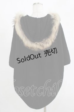画像3: MILKBOY / ファー付ニットポンチョ  ブラック H-25-11-14-1036-MB-TO-KB-ZH