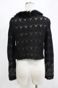 画像3: MILK / ファーリボンカーディガン  ブラック H-25-11-14-1037-ML-TO-KB-ZH