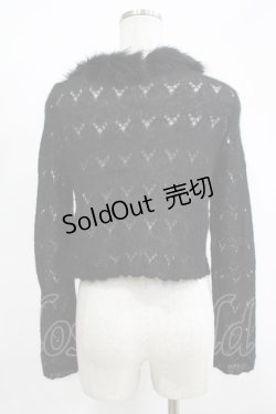 画像3: MILK / ファーリボンカーディガン  ブラック H-25-11-14-1037-ML-TO-KB-ZH