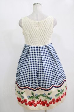 画像3: Emily Temple cute / ギンガムチェリーノースリーブワンピース  コン H-25-11-14-1004-ET-OP-KB-ZH